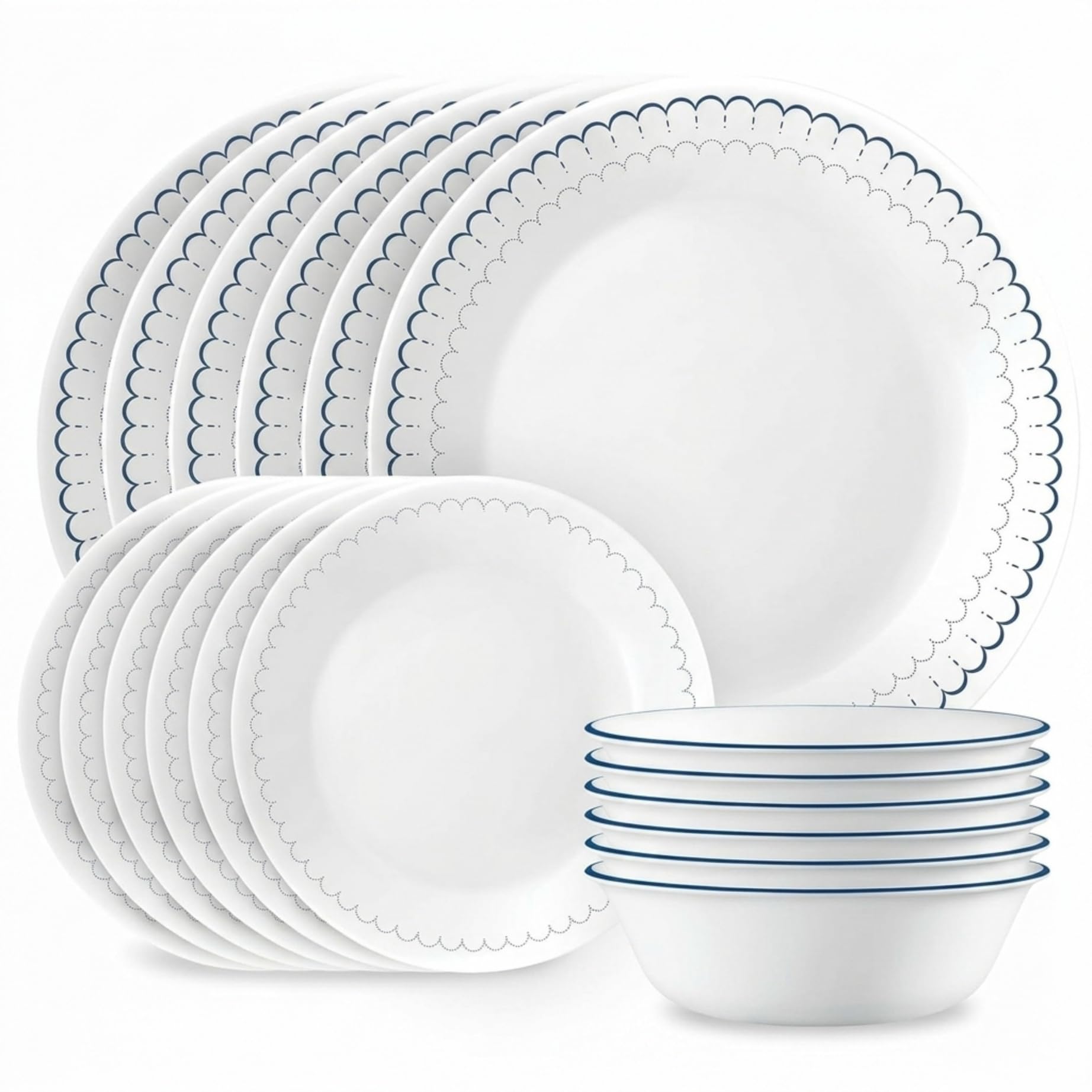 Corelle vue d'ensemble du service Caspian élégant et léger