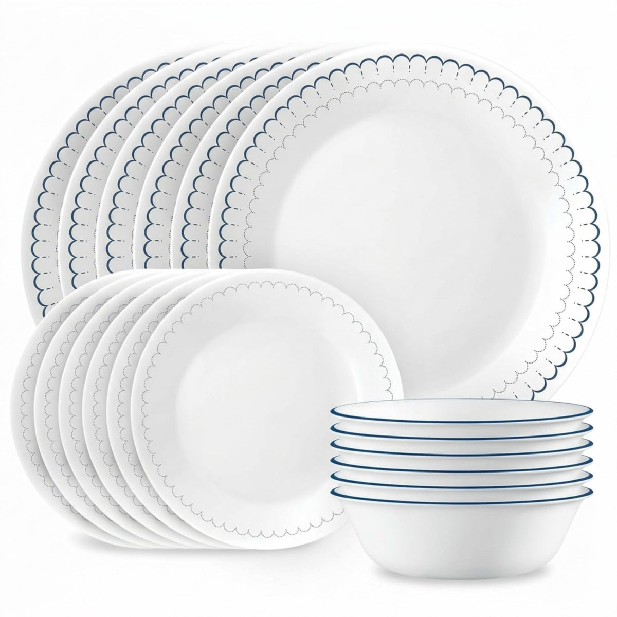 Corelle vue d'ensemble du service Caspian élégant et léger
