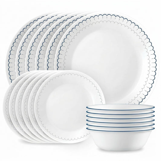 Corelle vue d'ensemble du service Caspian élégant et léger