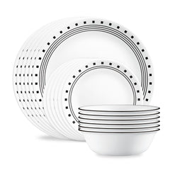 Corelle service City Block 18 pièces posé, design moderne et gain de place