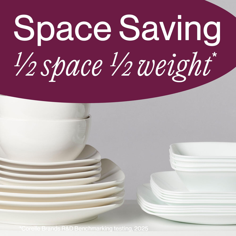 Corelle comparaison de taille avec cuillère pour évaluer capacité