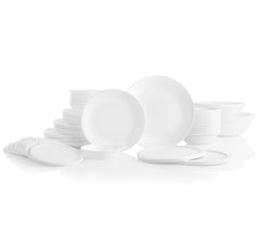 Corelle vue frontale de l'ensemble blanc Winter Frost pratique et élégant