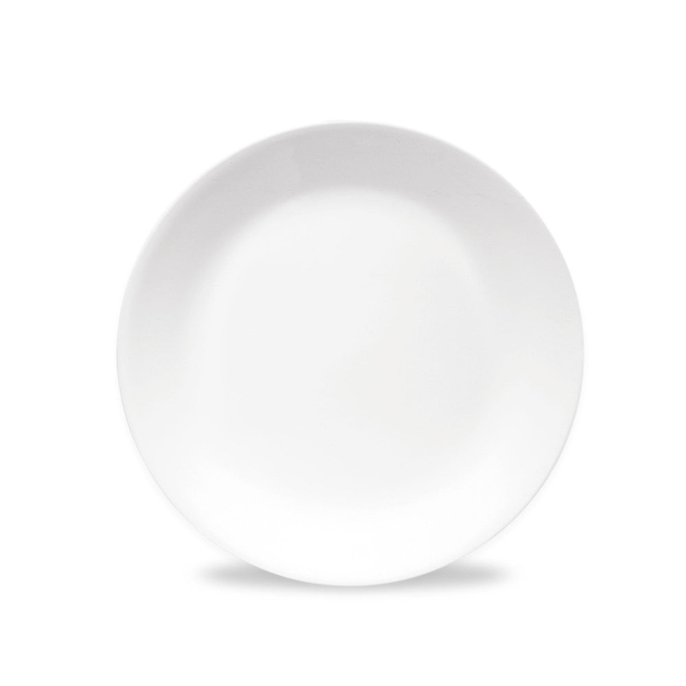 Corelle assiette Winter Frost montrant face avant et design blanc épuré