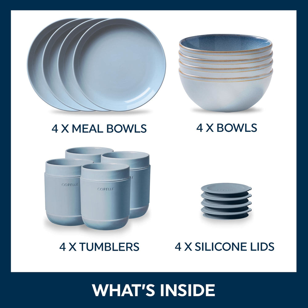 Corelle gros plan assiette montrant émail réactif pour style unique