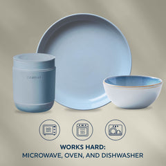 Corelle profil de bol montrant bords hauts et praticité