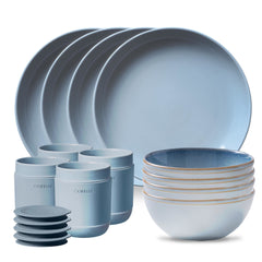 Corelle ensemble frontal montrant couleurs Nordic Blue et élégance