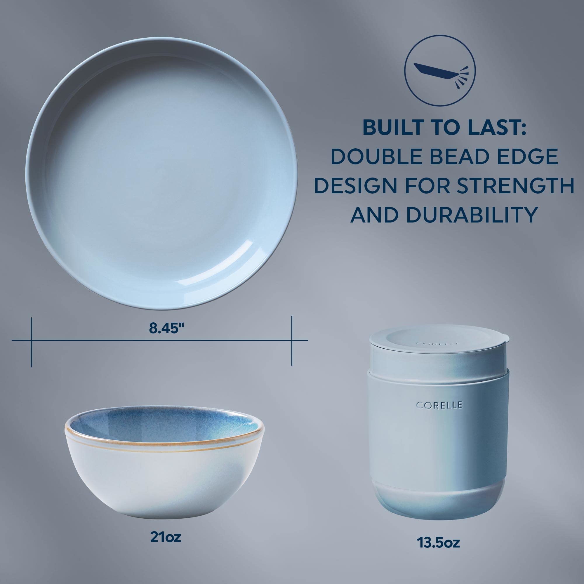 Corelle gobelet avec couvercle pour boissons à emporter pratique