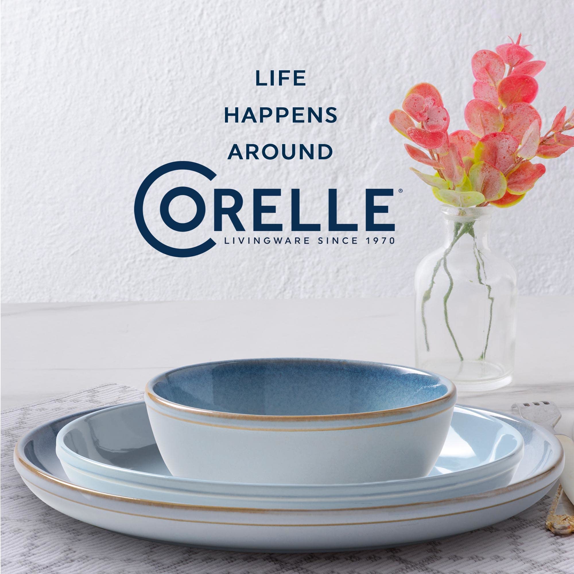 Corelle packaging avec objet d'échelle pour visualiser dimensions