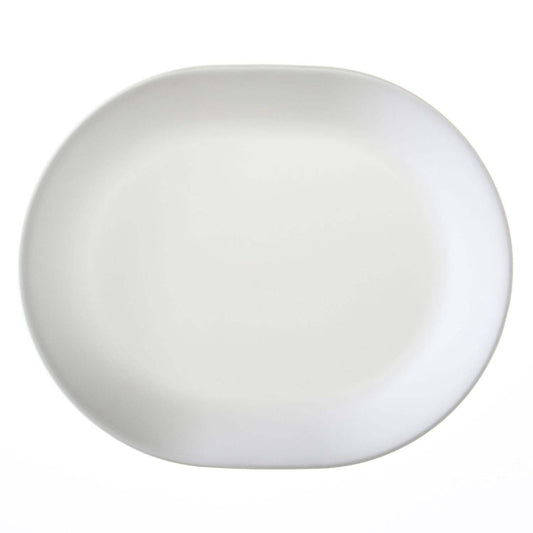 Corelle plateau face déballé montrant le design blanc et une présentation soignée