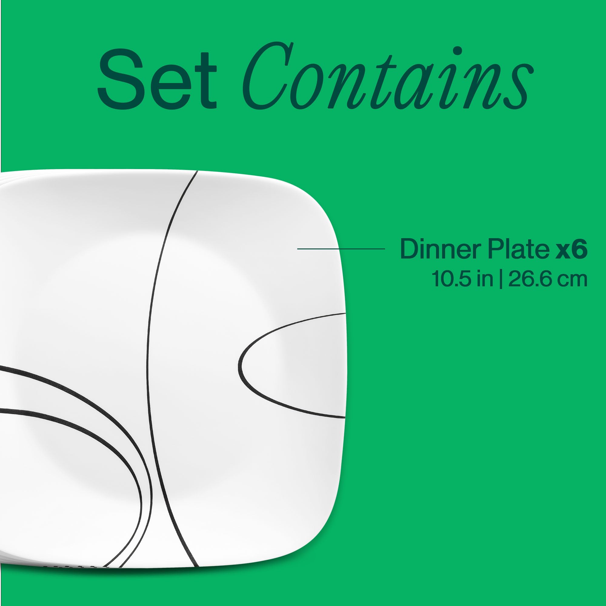 Corelle gros plan motif Splendor lignes dessinées pour style