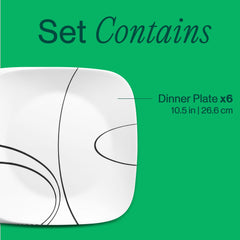 Corelle gros plan motif Splendor lignes dessinées pour style