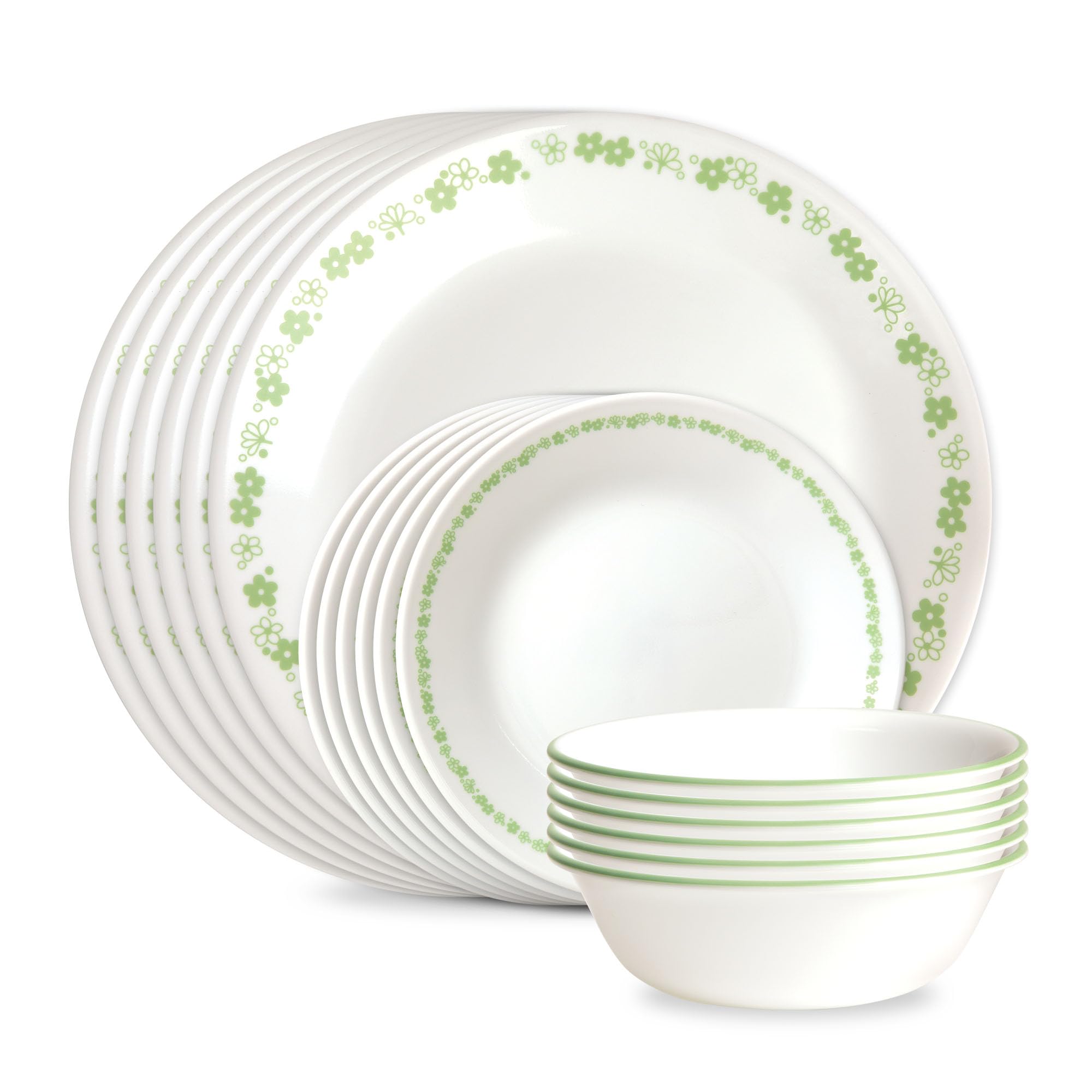 Corelle vitrelle vue devant du set pour une table coordonnée