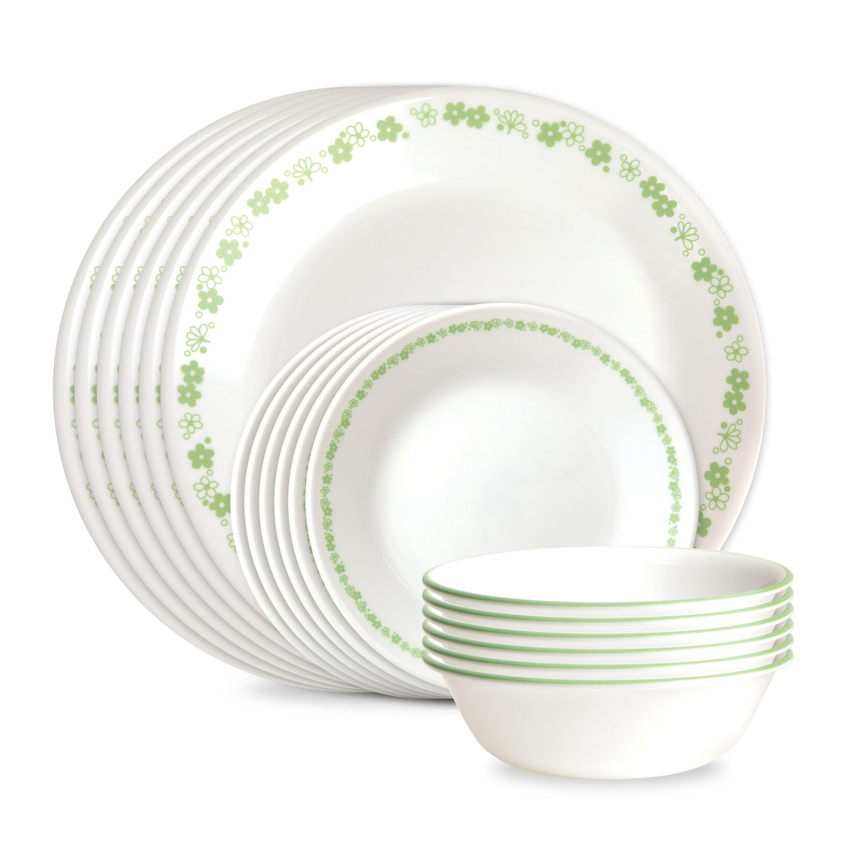 Corelle vitrelle vue devant du set pour une table coordonnée