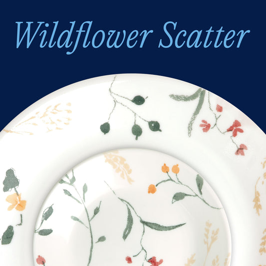 Corelle Wildflower gros plan assiette plate montrant finition lisse et robustesse