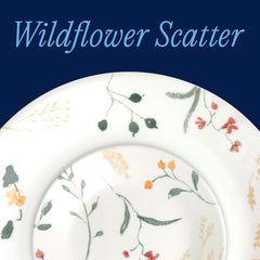 Corelle Wildflower gros plan assiette plate montrant finition lisse et robustesse