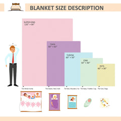 CORGI BLANKET comparaison de tailles, montre adaptabilité pour enfants et ados