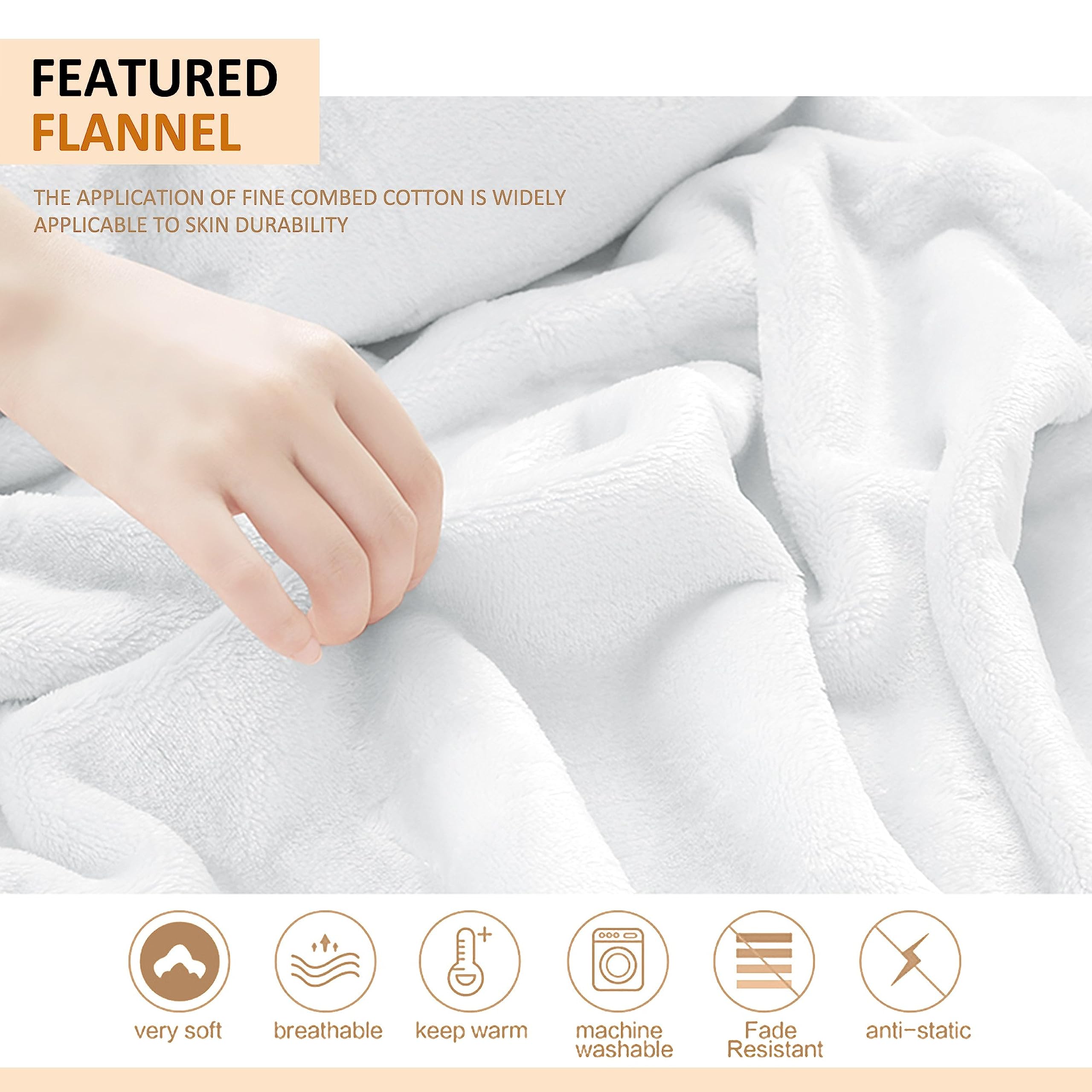 CORGI BLANKET étiquette et couture, confirme facilité d'entretien durable