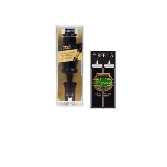 Cork Pops vue face montrant le design compact et ouverture facile