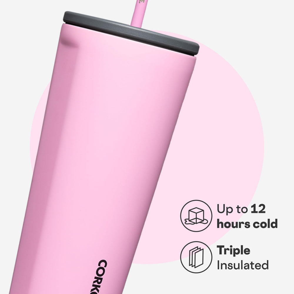 Corkcicle Cold Cup couvercle et paille flexibles pour boire aisément en déplacement