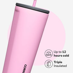 Corkcicle Cold Cup couvercle et paille flexibles pour boire aisément en déplacement