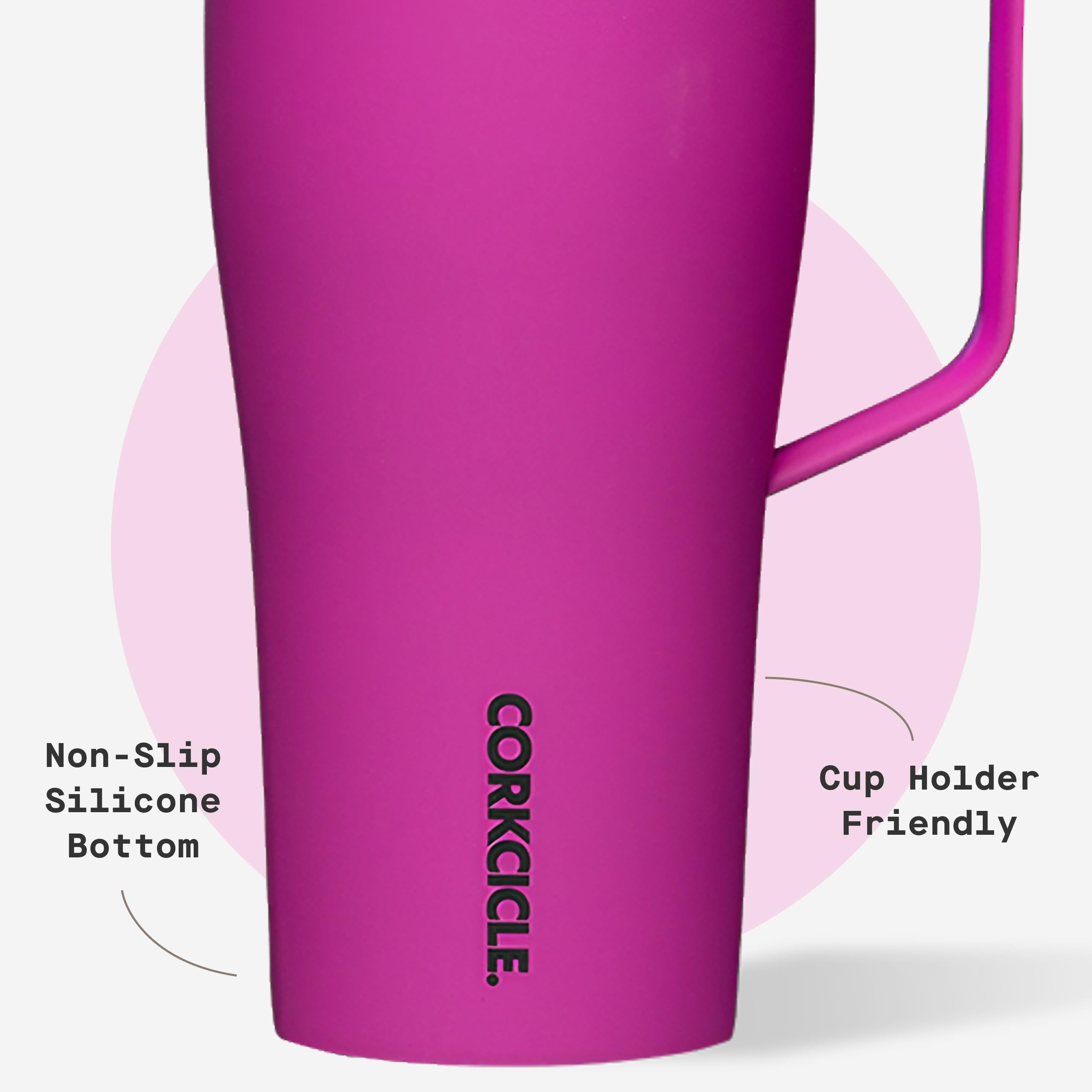 Corkcicle Cold Cup XL texture et finition Berry Punch résistante et décorative