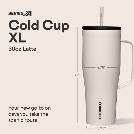 Corkcicle Cold Cup XL Latte poignée ergonomique pour transport facile