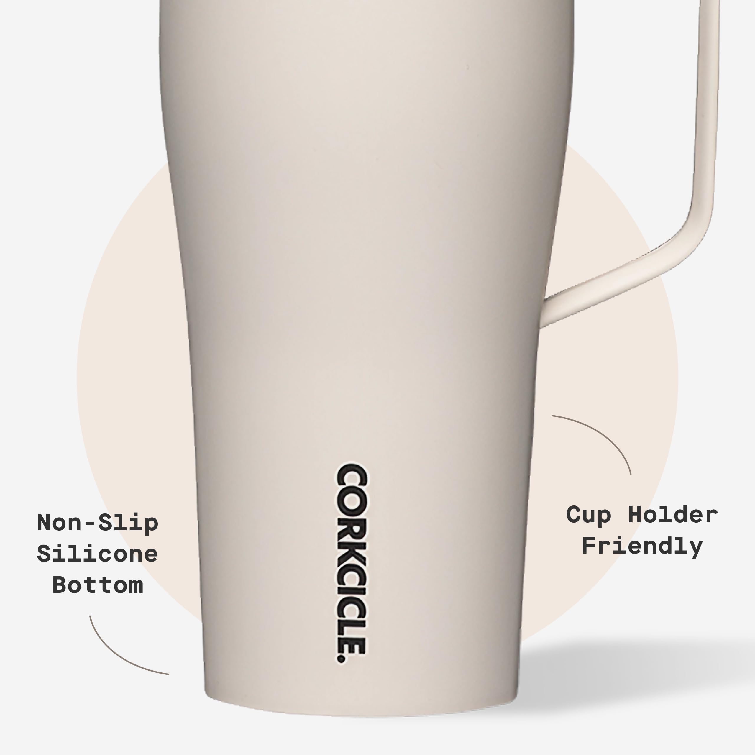 Corkcicle Cold Cup XL Latte comparaison d'échelle pour visualiser la capacité