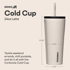 Corkcicle gobelet Latte profil avec côtés plats pour meilleure prise en main
