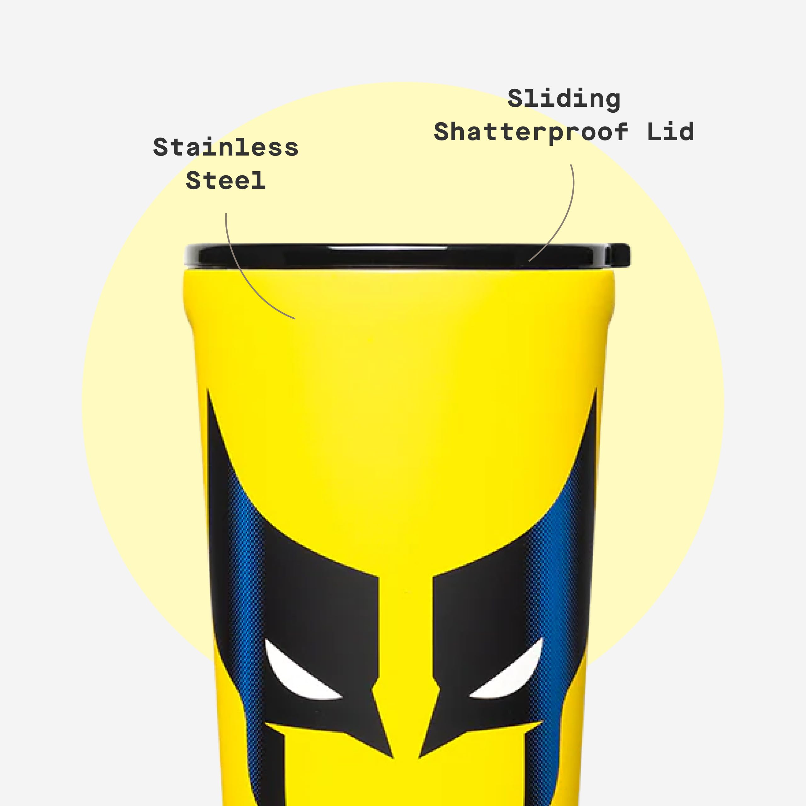 Corkcicle Wolverine installé dans porte-gobelet voiture montrant compatibilité voyage