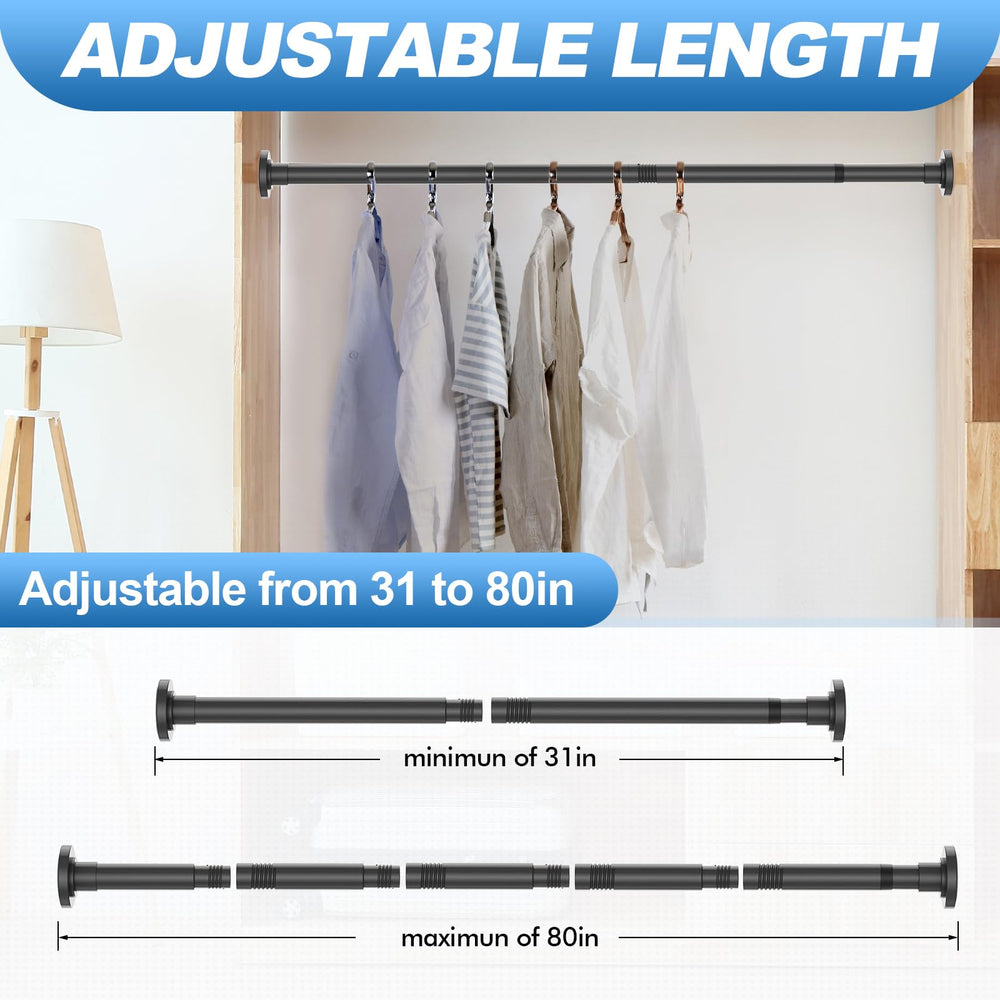 CorkLatta tringle en place avec rideau de douche illustrant tenue stable