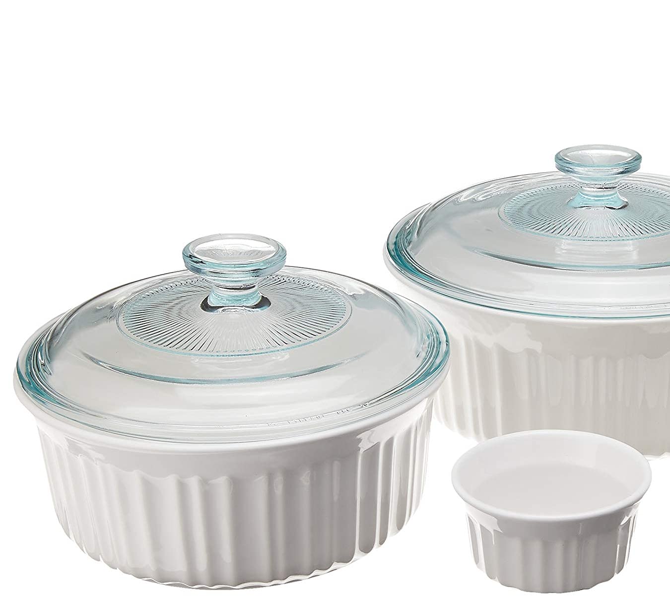 CorningWare gros plan sur la finition céramique résistante et facile à nettoyer