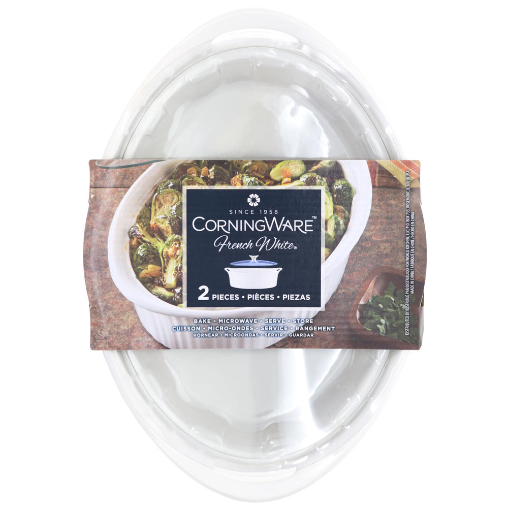 CorningWare gros plan de la finition French White pour durabilité et esthétique