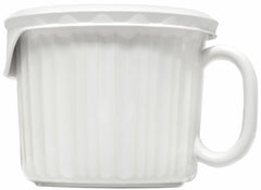 CorningWare gros plan de la finition stoneware montrant résistance et facilité d'entretien