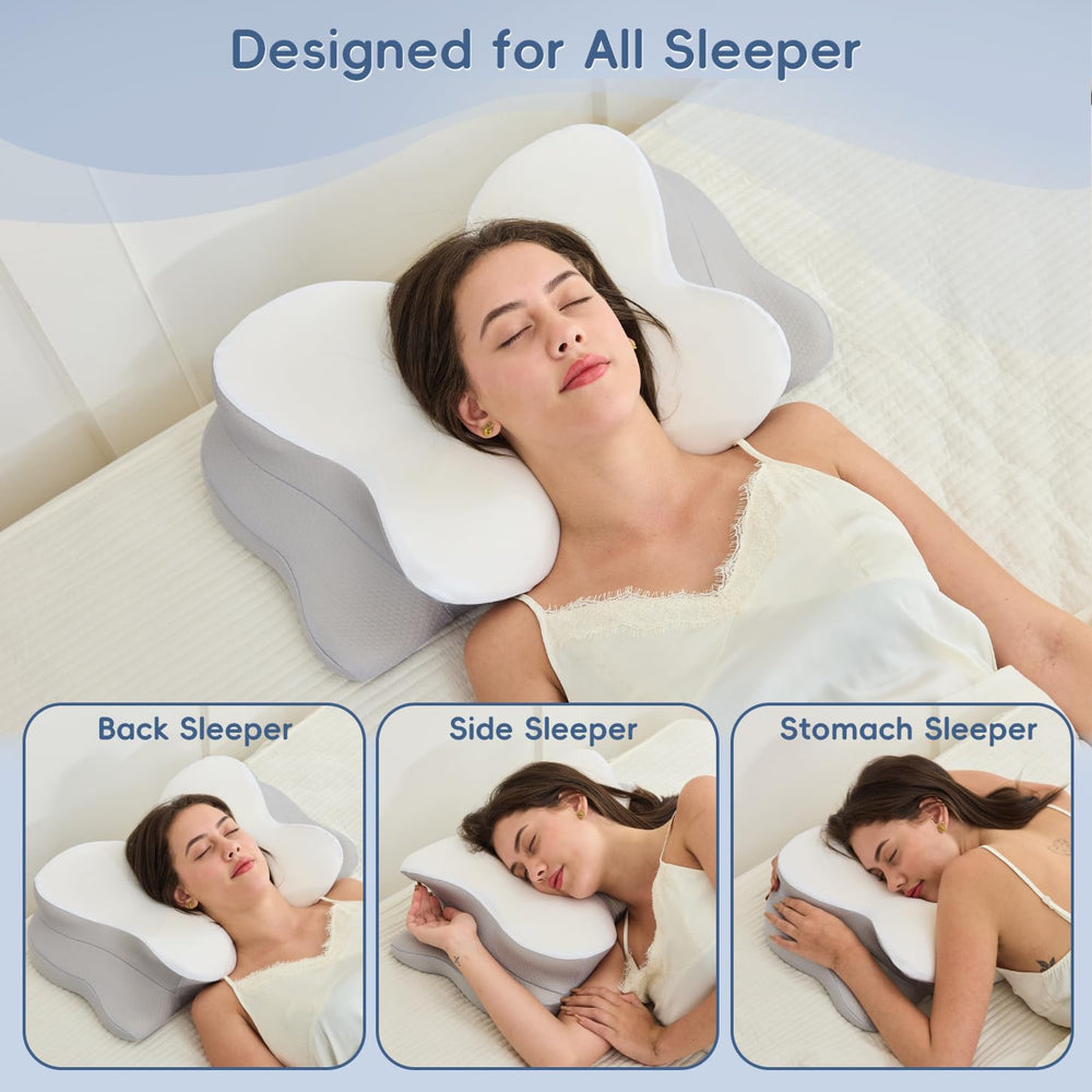 CosBed oreiller en usage dorsal montrant stabilisation de la tête et soutien