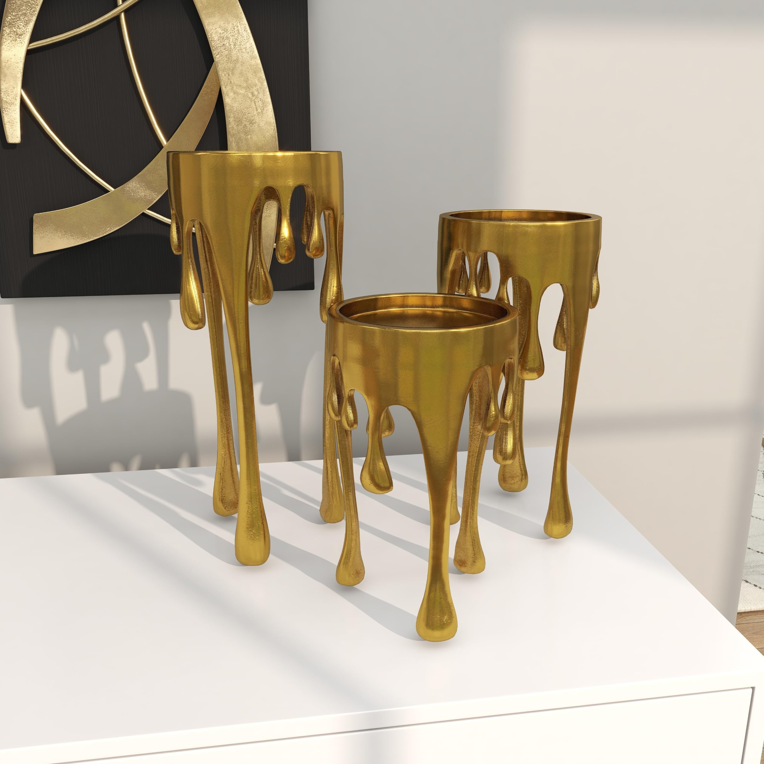 CosmoLiving bougeoirs angle abstrait 3D, effet sculptural attractif
