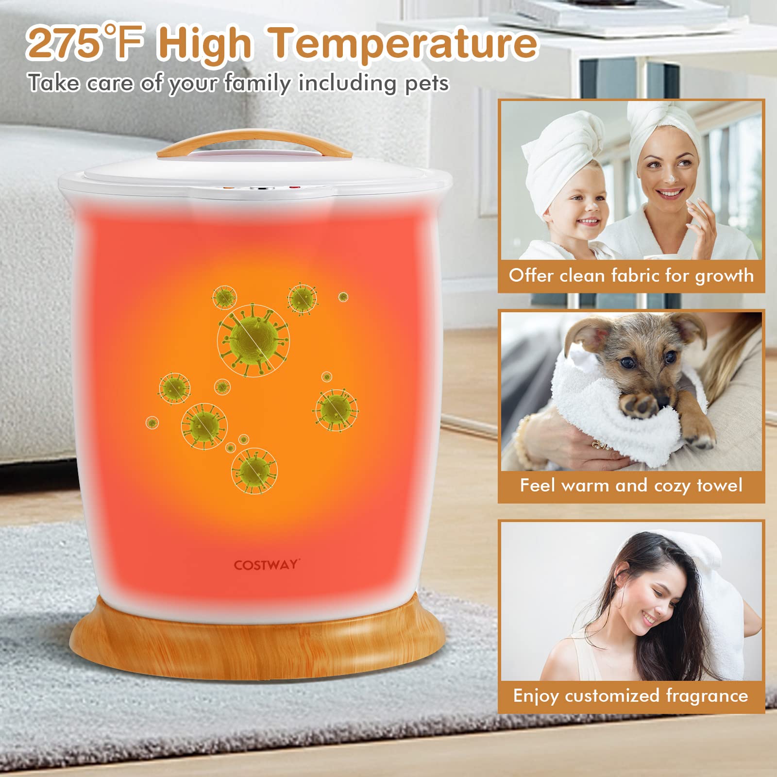 COSTWAY voyants lumineux orange et rouge pour indicateurs de fonctionnement et sécurité