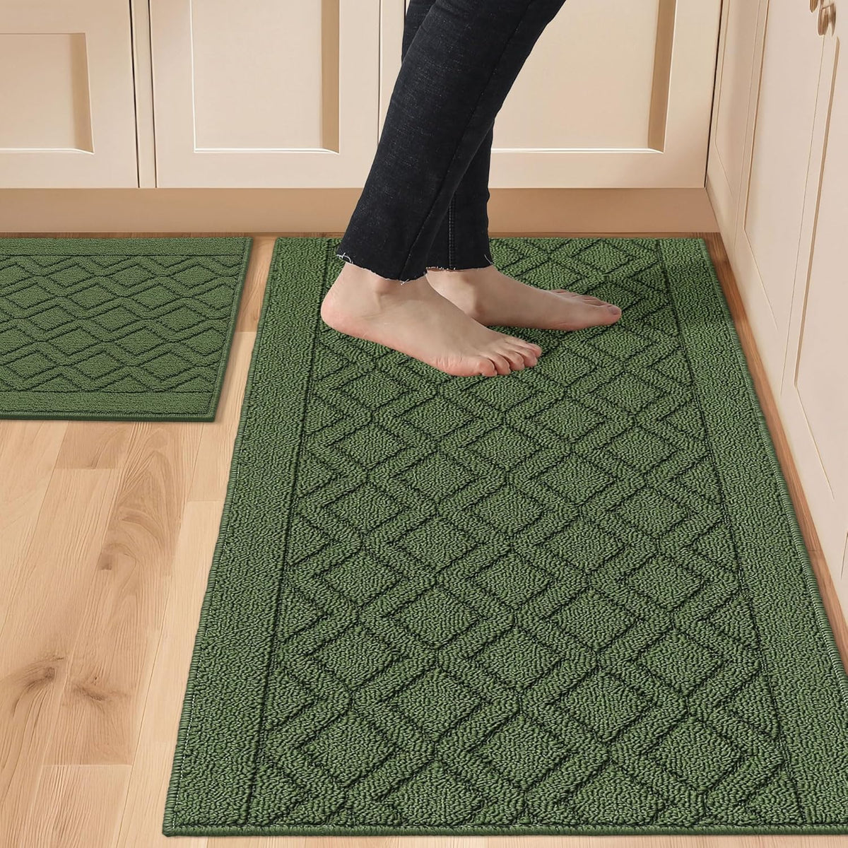COSY HOMEER tapis vert face avant montrant design et protection