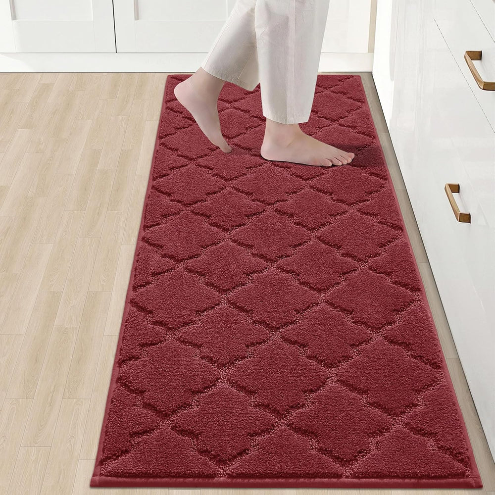 COSY HOMEER tapis devant évier rouge offrant confort anti-fatigue