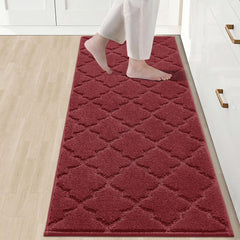 COSY HOMEER tapis devant évier rouge offrant confort anti-fatigue