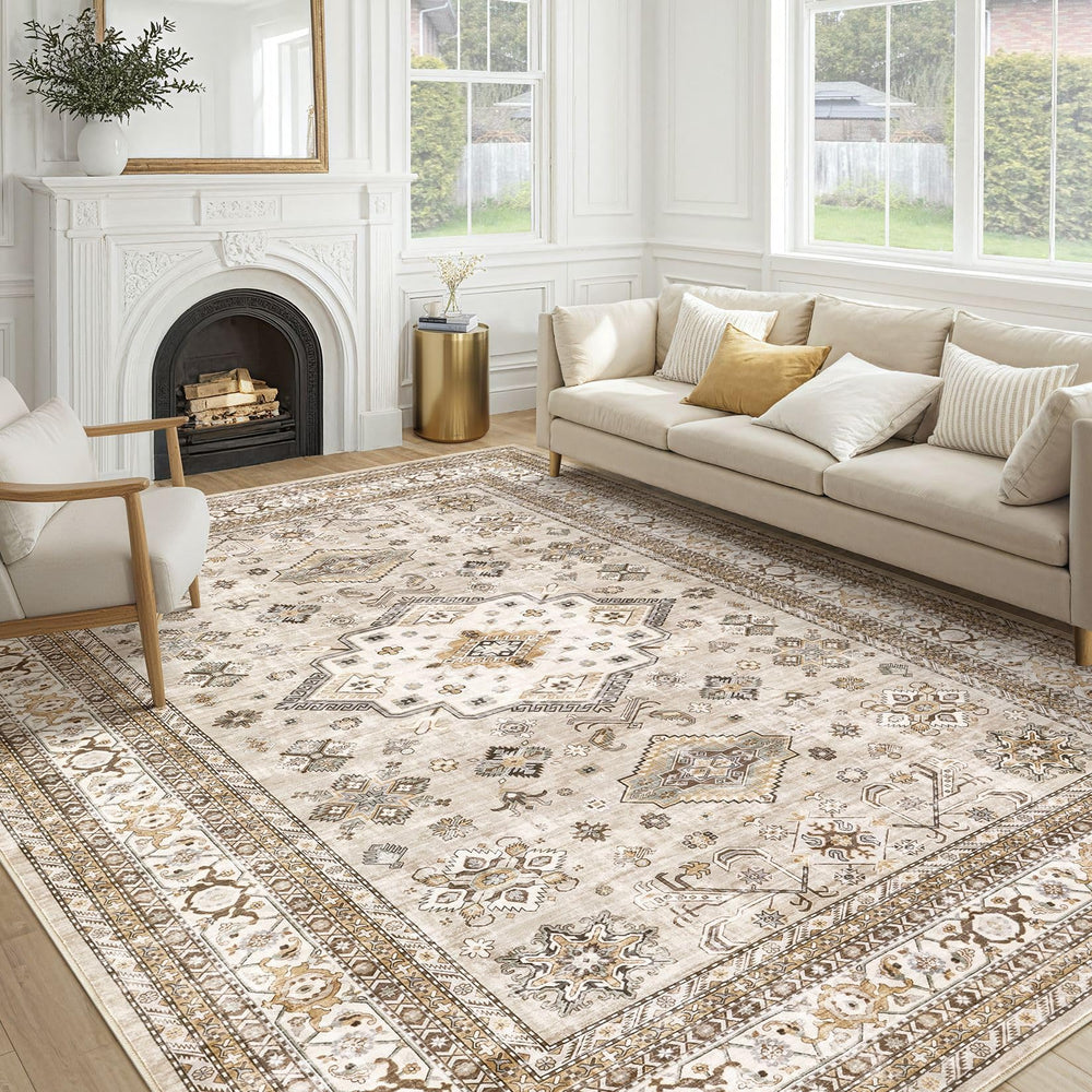 cotiled vue frontale du tapis 8x10 montrant le motif et l'élégance