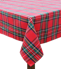 COTTON CRAFT nappe recto entière montrant le motif tartan, décoration festive