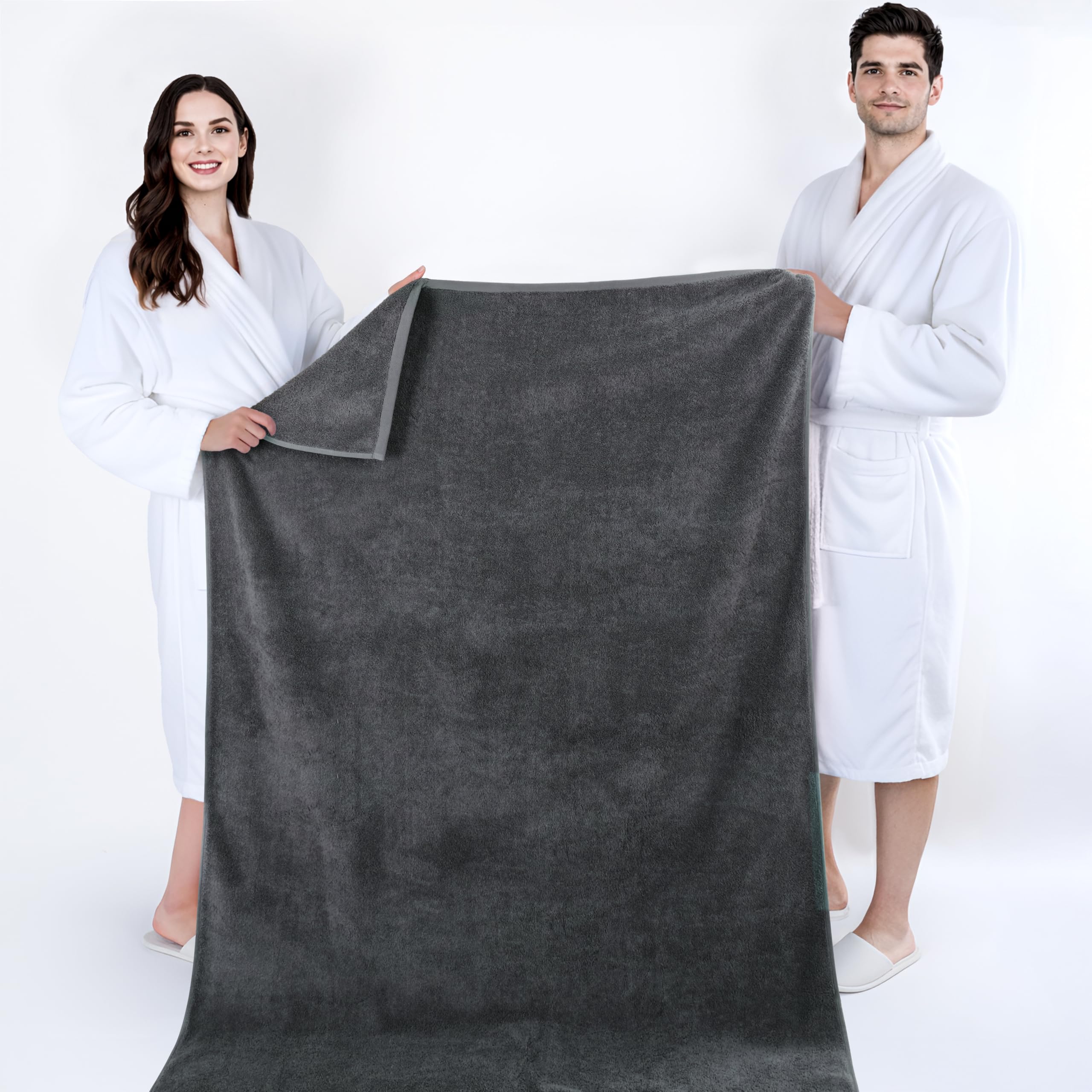 Cotton Paradise comparaison taille montrant l'enveloppement complet du corps