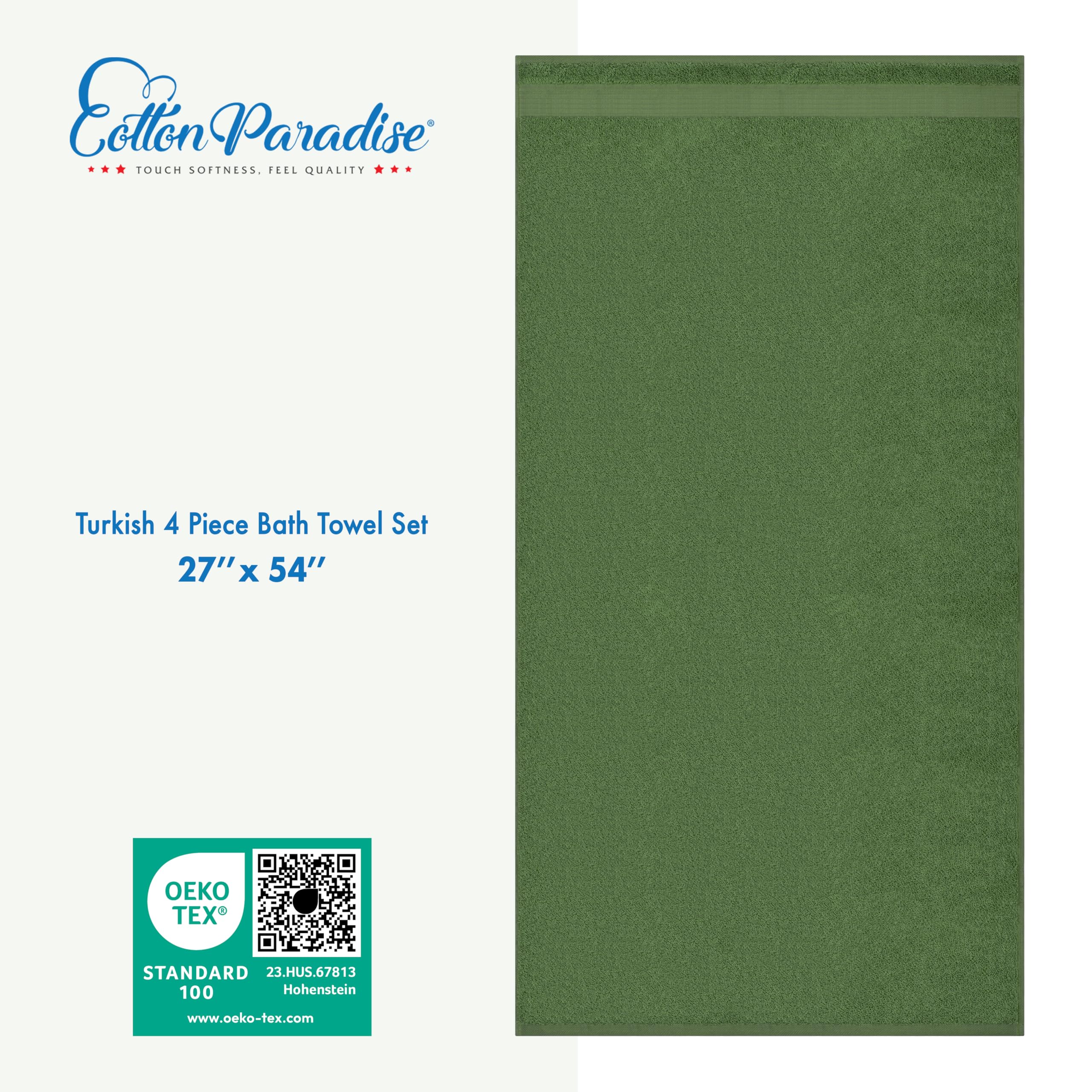 Cotton Paradise comparaison taille montrant dimensions 27×54 pouces pour couvrance