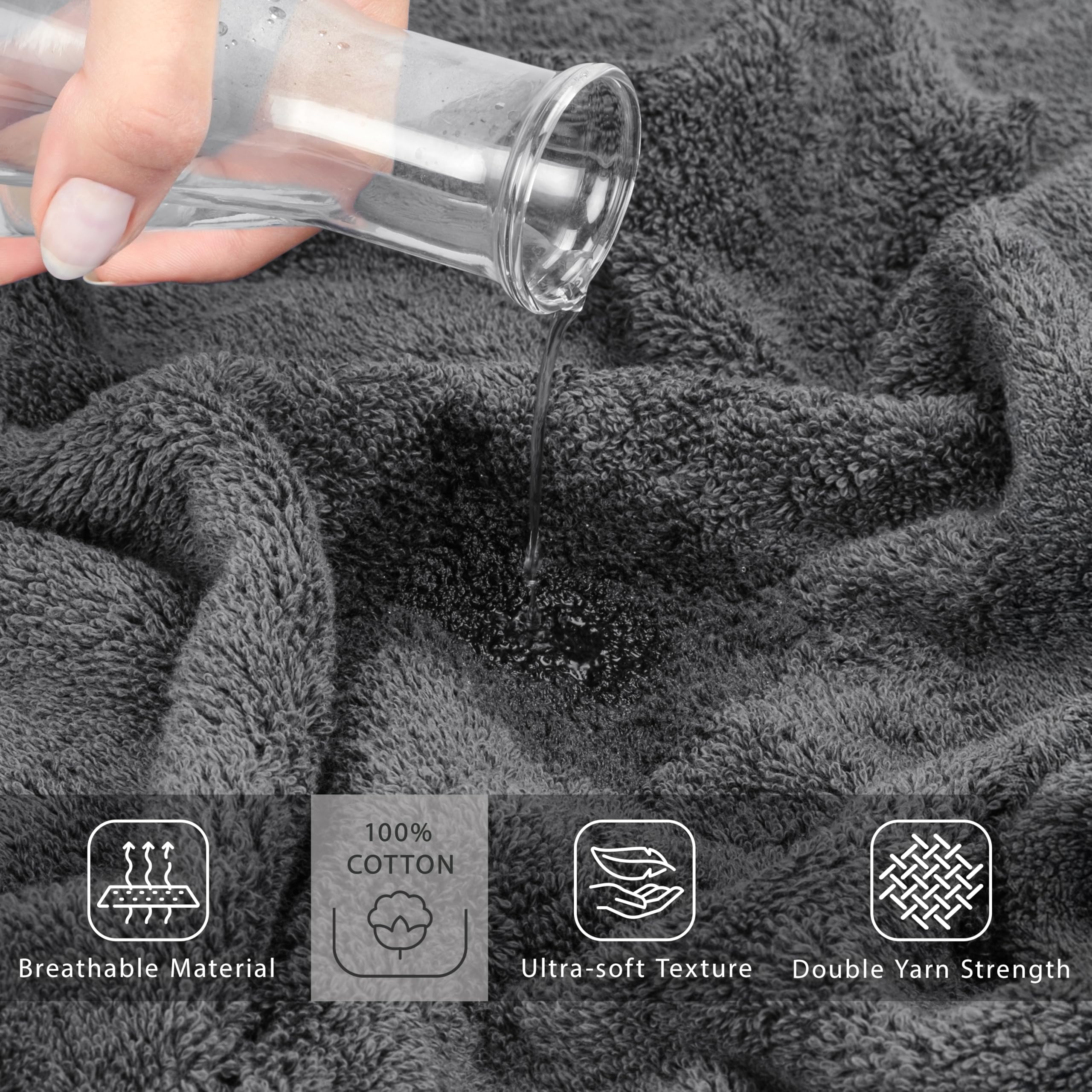Cotton Paradise drapé sur baignoire pour confort et couverture totale