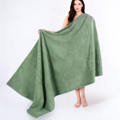 Cotton Paradise face de l'emballage montrant le vert sauge et la qualité
