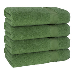 Cotton Paradise serviette en usage sur une personne après douche, enveloppement confortable