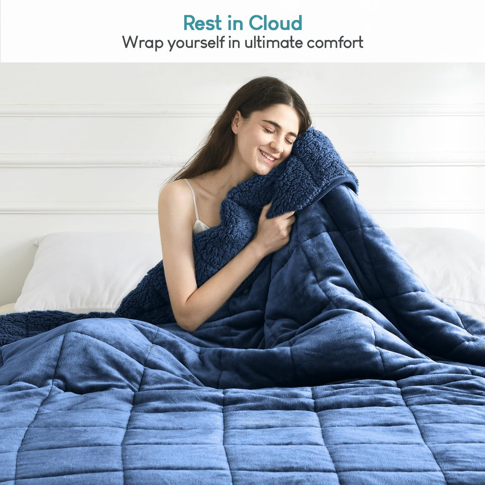 Cottonblue comparaison de taille 60x80 pouces montrant couverture par rapport au lit
