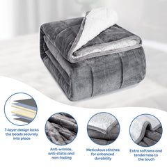 Cottonblue détail coutures compartiments assurant distribution uniforme des billes