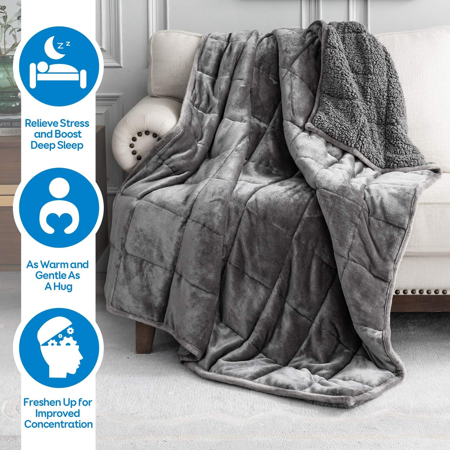 Cottonblue gros plan sherpa pelucheux illustrant douceur et chaleur
