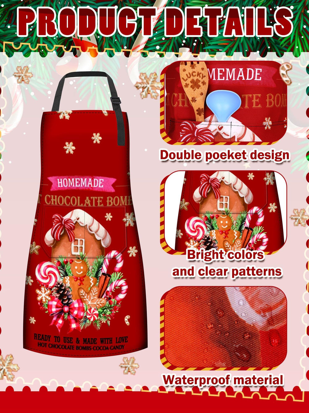 Gros plan motif gingerbread Cotwinter mettant en valeur design festif et qualité visuelle